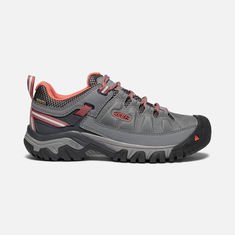 Keen Targhee III Waterproof Wanderschuhe Damen DE-43156 Steel Grey/Coral - Keen Damenschuhe Grau